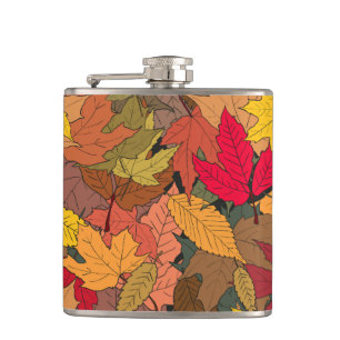 Flasques Feuilles d'automne colorées
