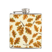 Flasques Feuilles de chêne automnal sur blanc (Devant)