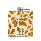 Flasques Feuilles de chêne automnal sur blanc (Dos)