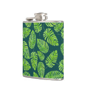 Flasques Feuilles de Monstera, motif d'aquarelle tropicale (Gauche)