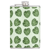 Flasques Feuilles de palmiers, Feuilles verts, Motif tropic (Devant)