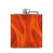 FLASQUES FEUILLES D'OR DANS LES CHALEINES FRACTALES ORANGE (Dos)