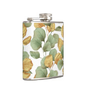 Flasques Feuilles verts et or. Motif (Droite)