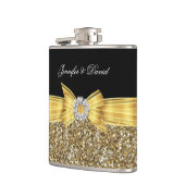 Flasques Fiançailles de Mariage or jaune Diamant noir (Gauche)