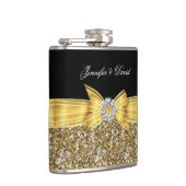 Flasques Fiançailles de Mariage or jaune Diamant noir (Droite)