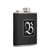 Flasques Fibres de carbone noir Monogramme de liquide (Droite)