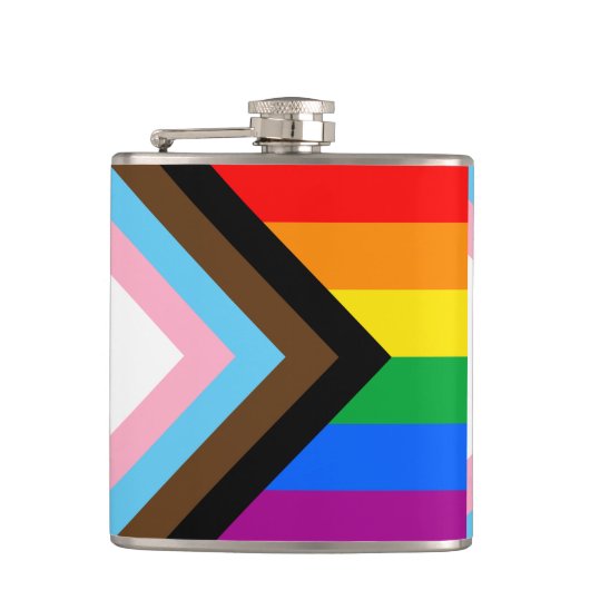 Flasques Fierté de progrès LGBTQ+ (Devant)