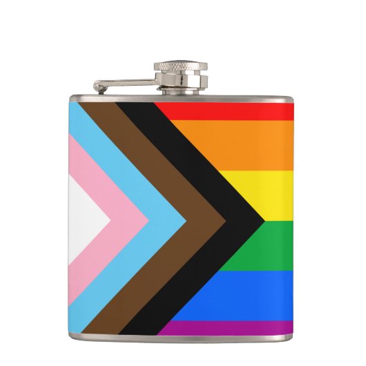 Flasques Fierté de progrès LGBTQ+ (Devant)