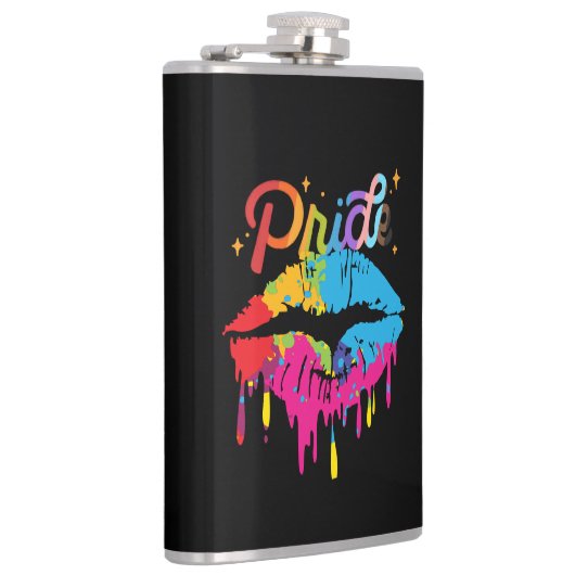 Flasques Fierté Lèvres arc-en-ciel | LGBTQ | Lèvres à goutt (Droite)