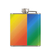 Flasques Fierté LGBTQ Ombre arc-en-ciel personnalisée color (Dos)