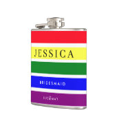 Flasques Fierté Mariage Bridesmaid Hip Flask | LGBTQ person (Gauche)