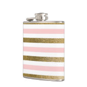 Flasques Fille Blush Motif rose, blanc et or (Gauche)