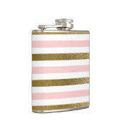 Flasques Fille Blush Motif rose, blanc et or (Droite)