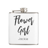 Flasques Fille de fleurs Mariage Blanc Noir  (Devant)