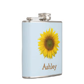 Flasques Fille de tournesol jaune Floral bleu (Droite)