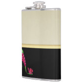 Flasques Fille moderne élégante, Noir, Crème, Talon Fleur (Gauche)