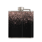 Flasques Fille Noir Blush Rose Rose Parties scintillant or  (Dos)