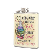 Flasques Fille qui aime les livres et les chats (Gauche)