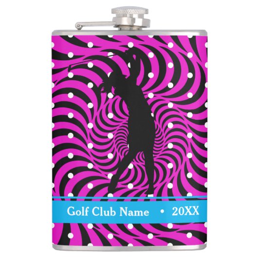 Flasques Fiole à bouteille "Jus de Birdie" rose chaud OptiP (Devant)