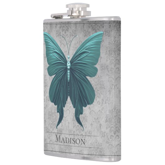 Flasques Fiole à papillon à bijoux turquoise (Gauche)