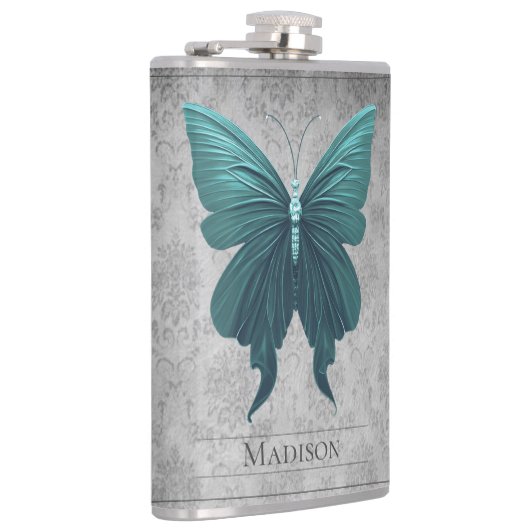 Flasques Fiole à papillon à bijoux turquoise (Droite)