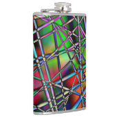 Flasques Fiole Abstraite multicolore (Droite)