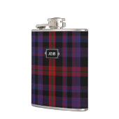 Flasques Fiole Brown Tartan de clan monogramme (Gauche)
