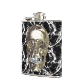 Flasques Fiole crâne Chrome électrique (Gauche)