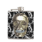 Flasques Fiole crâne Chrome électrique (Devant)
