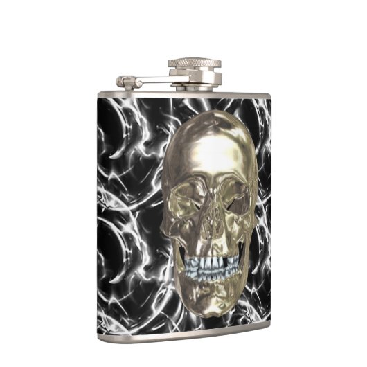 Flasques Fiole crâne Chrome électrique (Droite)