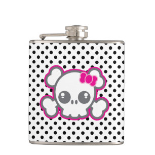 Flasques Fiole crâne rose Kawaii
