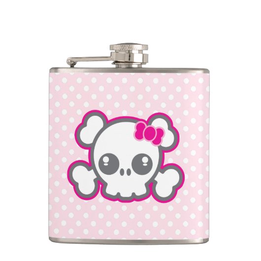Flasques Fiole crâne rose Kawaii (Devant)