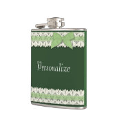 Flasques Fiole d'arc en ruban en dentelle verte personnalis (Gauche)