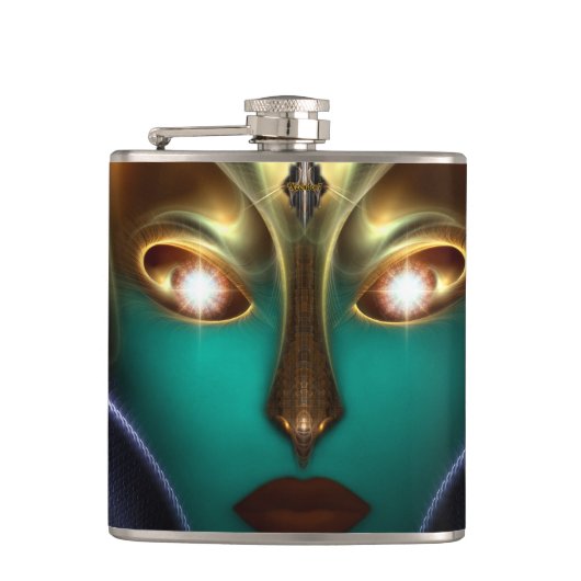 Flasques Fiole Daria Cyborg Queen Tech 6oz vinyle enveloppé (Devant)