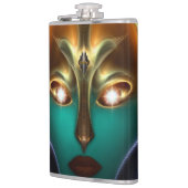 Flasques Fiole Daria Cyborg Queen Tech 8oz vinyle enveloppé (Gauche)