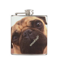 Fiole de chien de Carlin drôle personnalisée