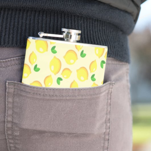 Flasques Fiole de citron jaune (En situation)