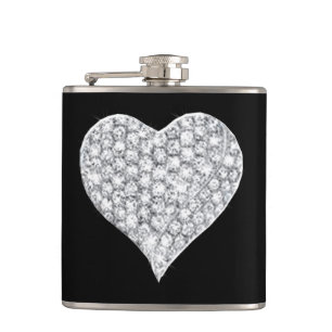 Flasques Fiole de coeur diamant
