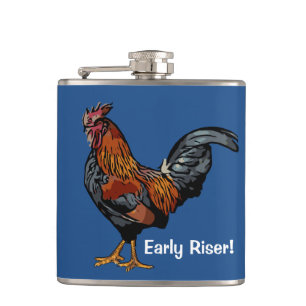 Flasques Fiole de coq bleu Riser