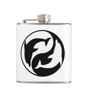 Flasques Fiole de dauphins de Yin Yang