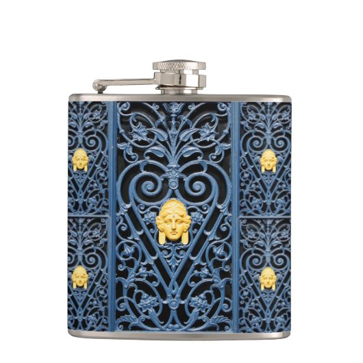 Flasques Fiole de fer forgé Art Déco 3 (Devant)