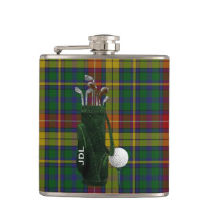 Flasques Fiole de golf monographique de Clan Buchanan Tarta
