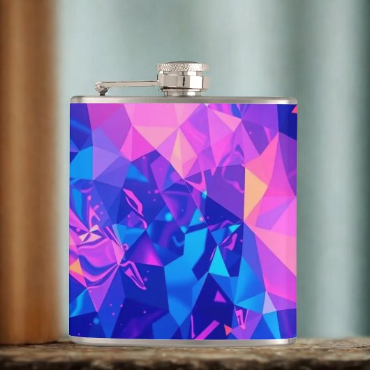 Flasques Fiole de hanche de prisme géométrique vive