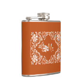 Flasques Fiole de mariage romantique orange shabby chic pou (Droite)