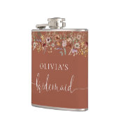 Flasques Fiole de mariage Terracotta Tiny Wildflower (Gauche)