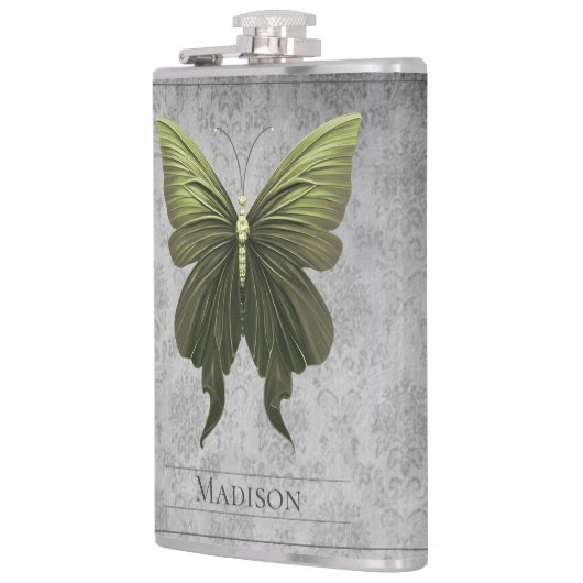 Flasques Fiole de papillon verte à bijoux (Gauche)