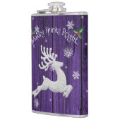 Flasques Fiole de rennes de Noël violet rustique (Gauche)