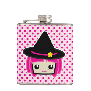 Flasques Fiole de sorcière Kawaii rose Haired