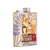 Flasques Fiole de vinyle 6oz : Faites-moi confiance (orange (Droite)