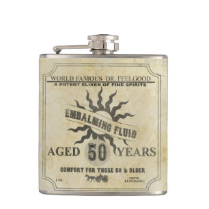 Flasques Fiole d'Humour Vintage 50e anniversaire